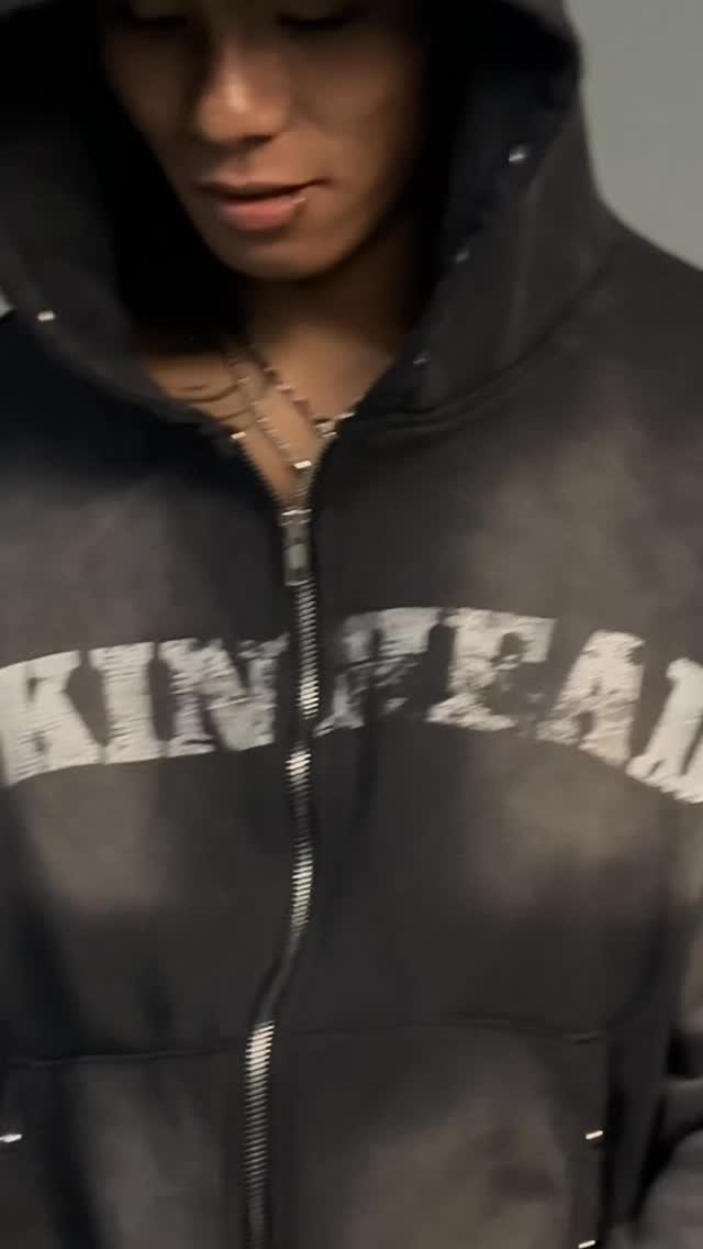 【SKINHEAD】NIGHT FLAME ZIP-UP HOODIE