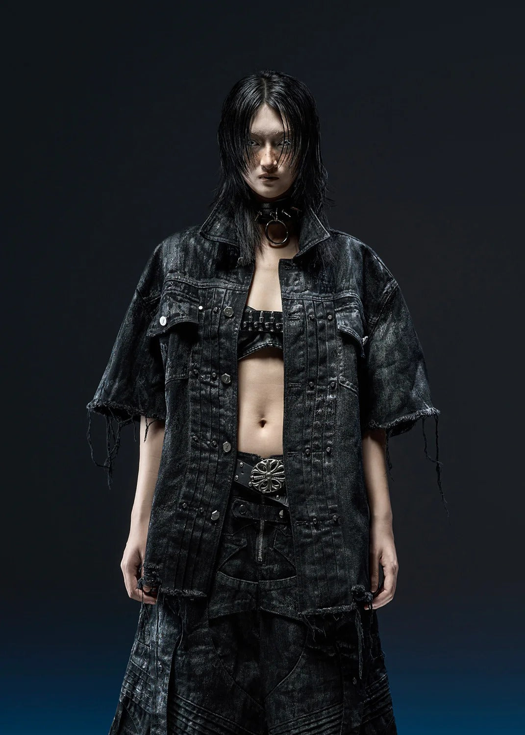 【RICH】BLACK WAXED OVERSHIRT