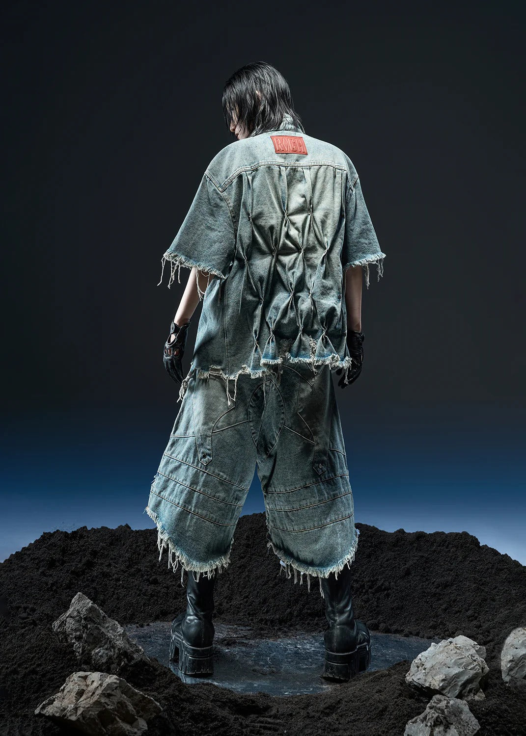 【RICH】DENIM WASHED OVER SHIRT