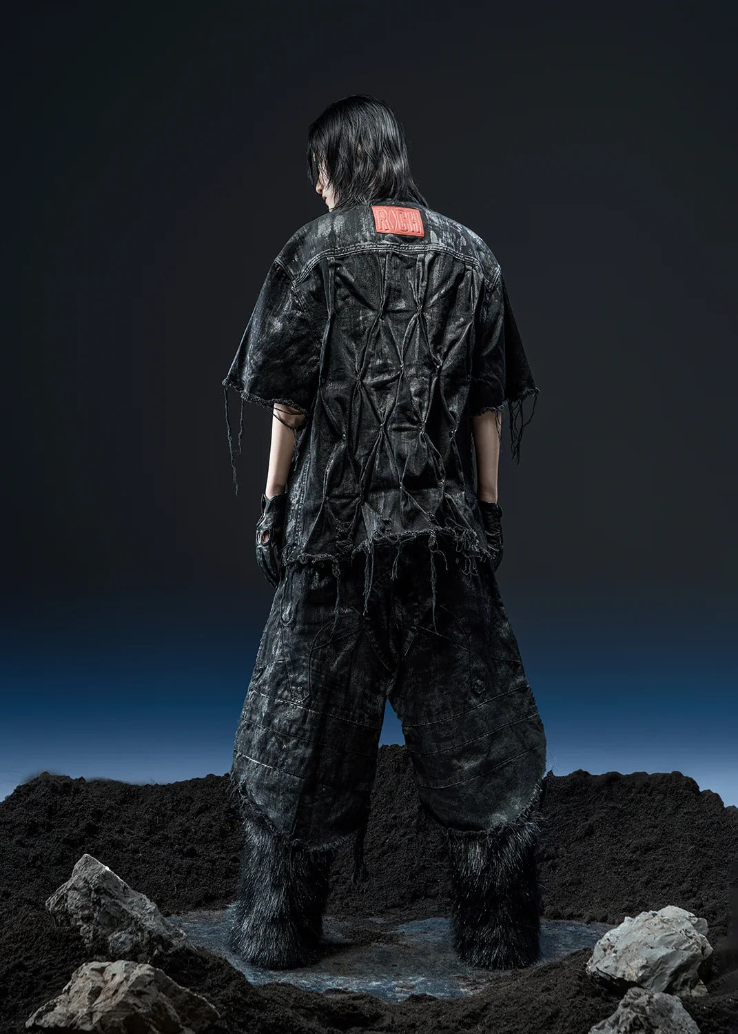 【RICH】BLACK WAXED OVERSHIRT