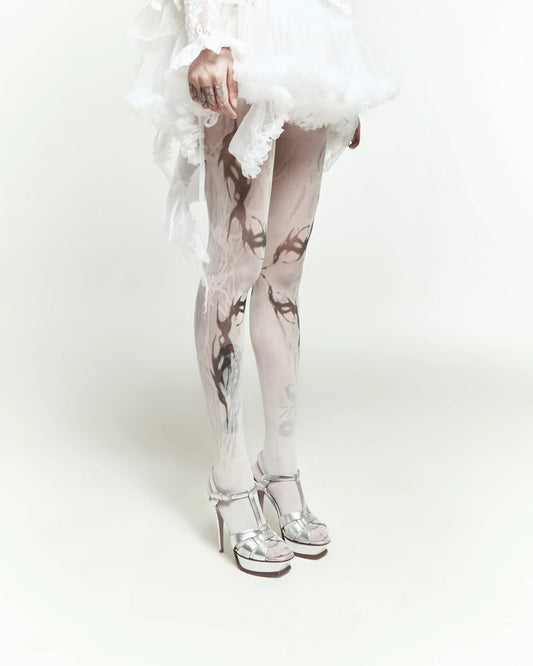 【IIIMIII】Whitetotem printed stockings1