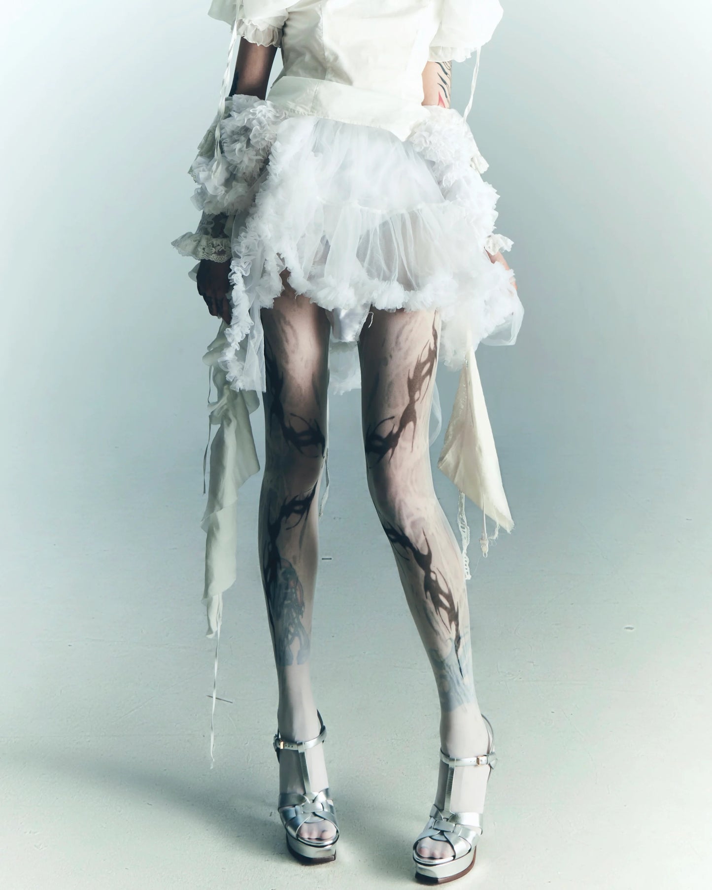 【IIIMIII】Whitetotem printed stockings1