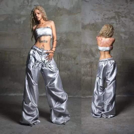 【NUMB ATELIER】VORTEX PANTS - METAL LIQUID