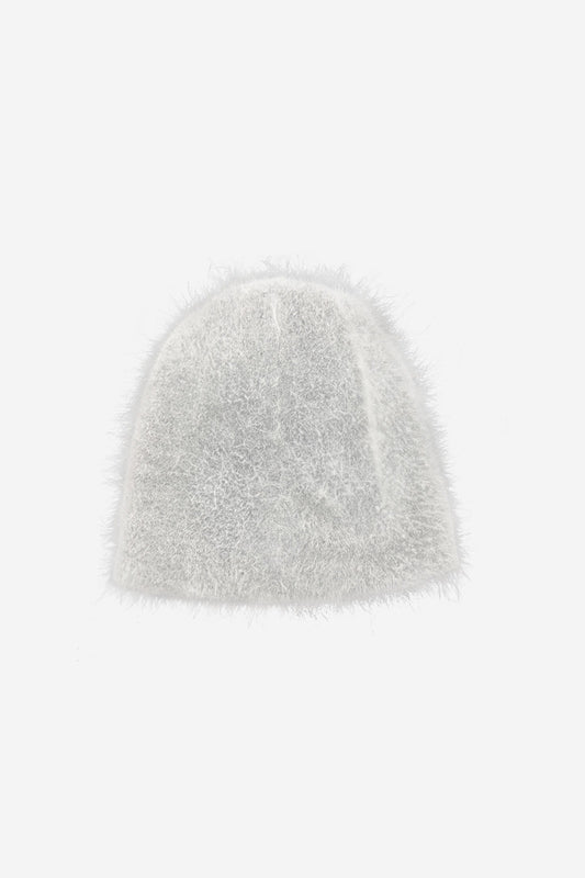 【BLR BLUER】SNOWFLAKES LOGO ANGORA BEANIE GREY