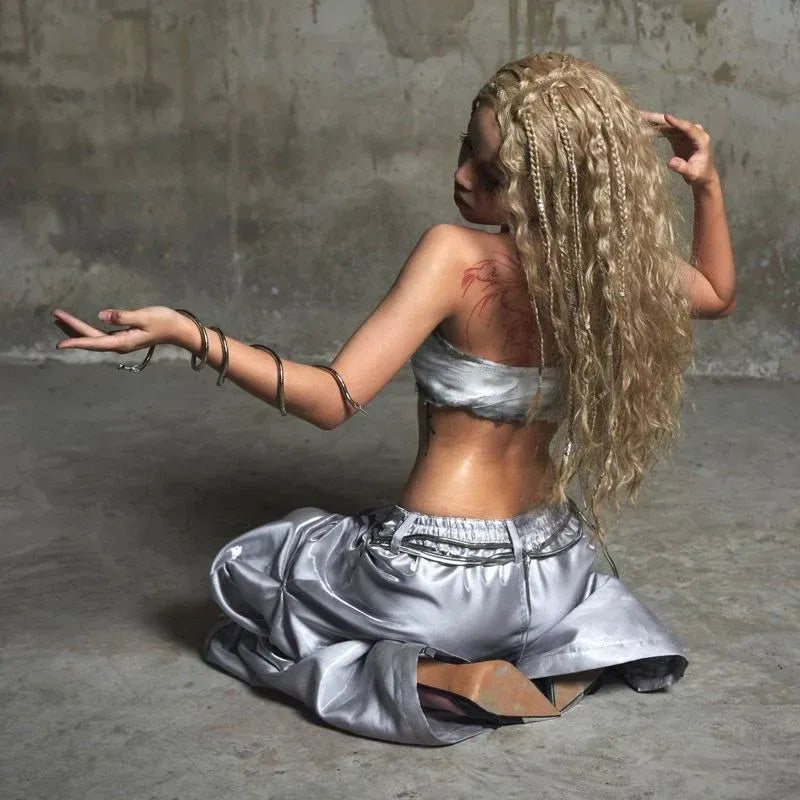 【NUMB ATELIER】VORTEX PANTS - METAL LIQUID