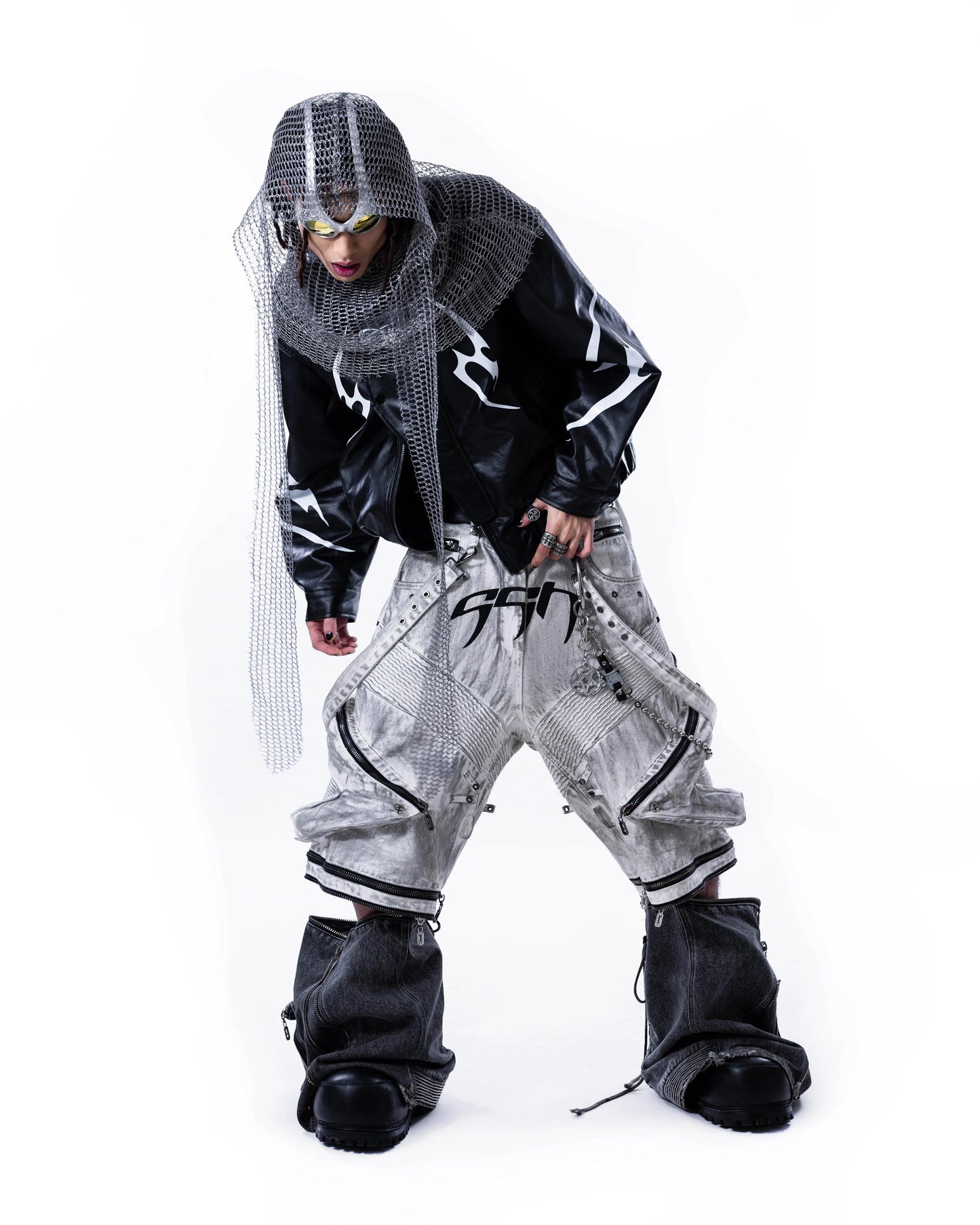 【SATSUN NIGHT】<IT's N0T BLACK & WHITE> - GRAY SILVERY DURAG