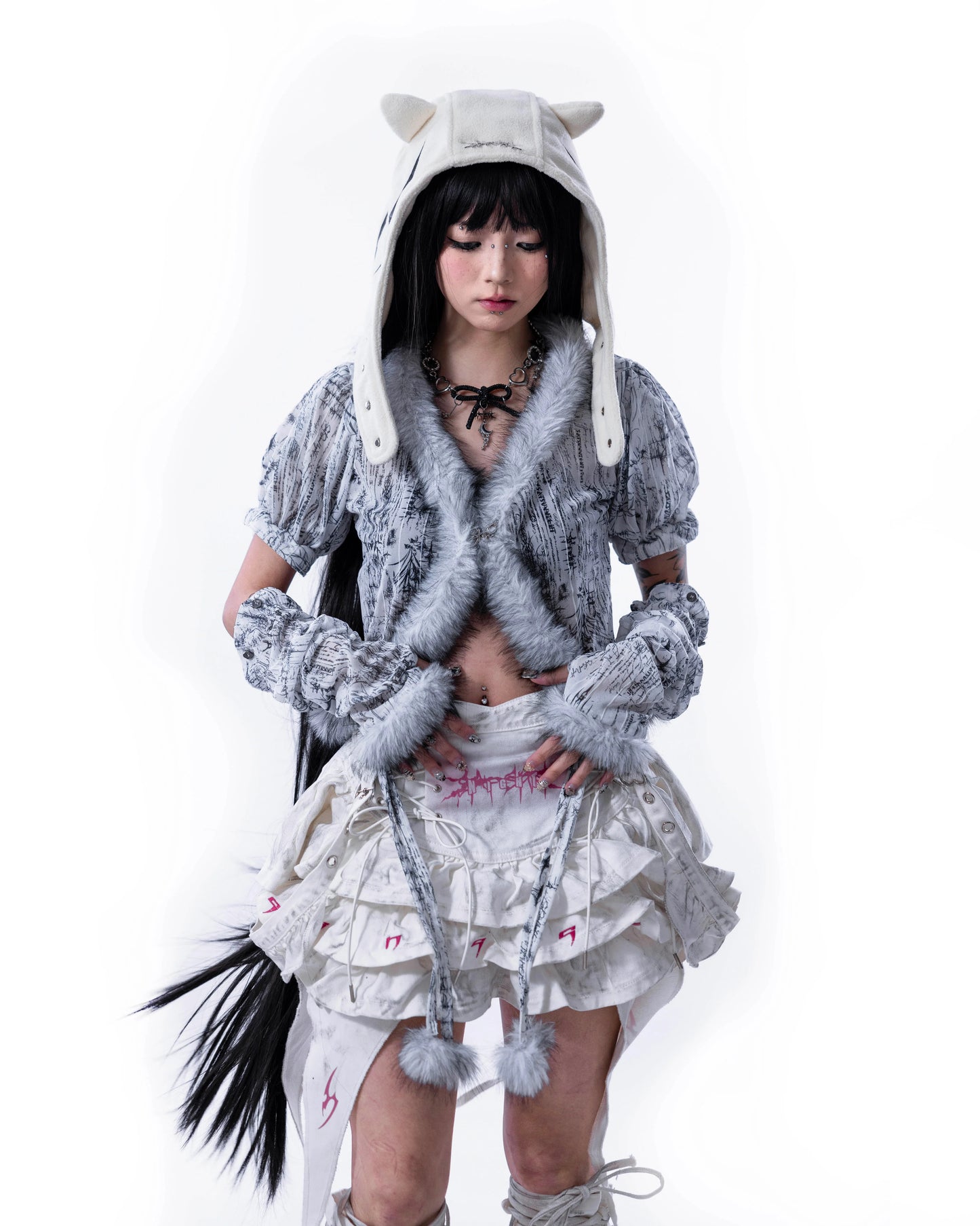【SATSUN NIGHT】「MERCURY NIGHT DEVIL HAT」- MILKY WHITE