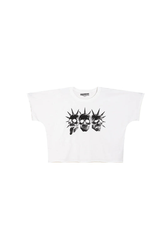【THOUGHT WE FRIENDS】"Tavius" 3 Faces Loose T-shirt in White