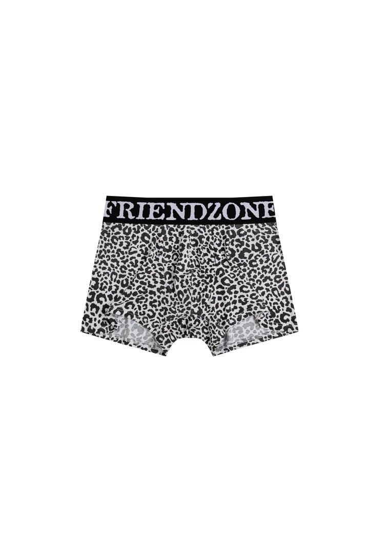 【THOUGHT WE FRIENDS】"Zane" Boxer Briefs in Black & White Leopard