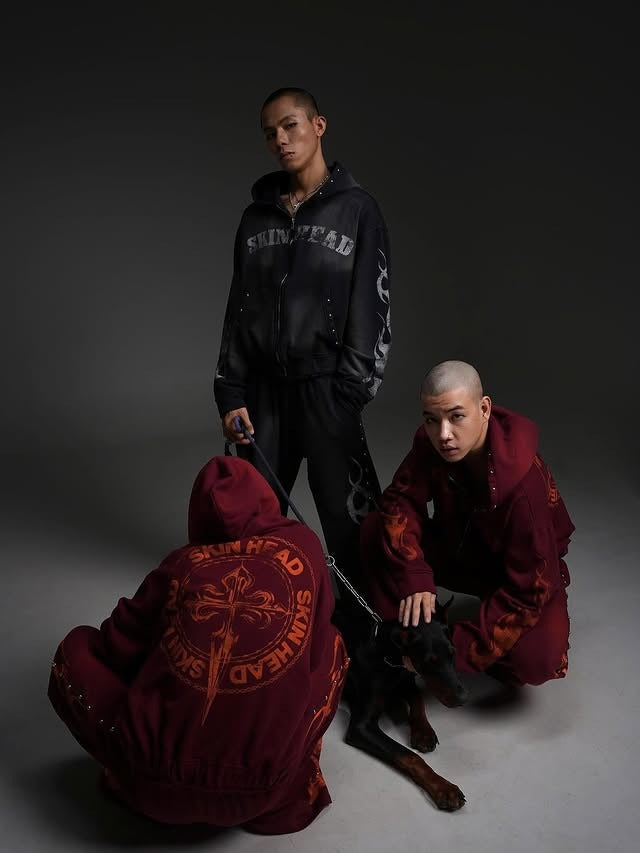 【SKINHEAD】NIGHT FLAME ZIP-UP HOODIE