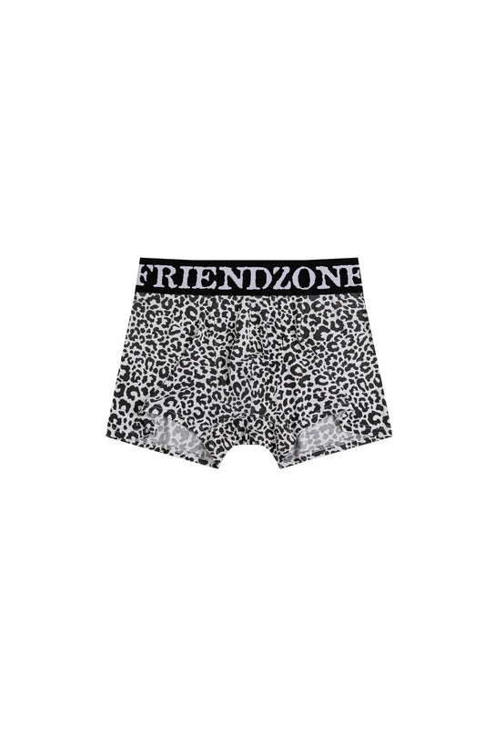 【THOUGHT WE FRIEND】"Zane" Boxer Briefs in Black & White Leopard