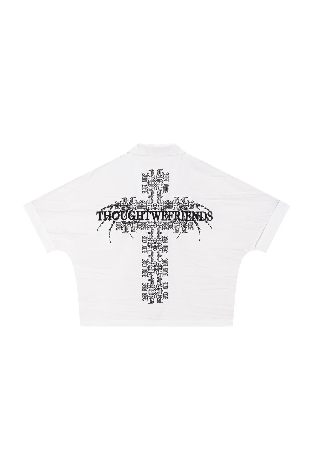【THOUGHT WE FRIENDS】"Cassian" Embroidered Work Shirt in White
