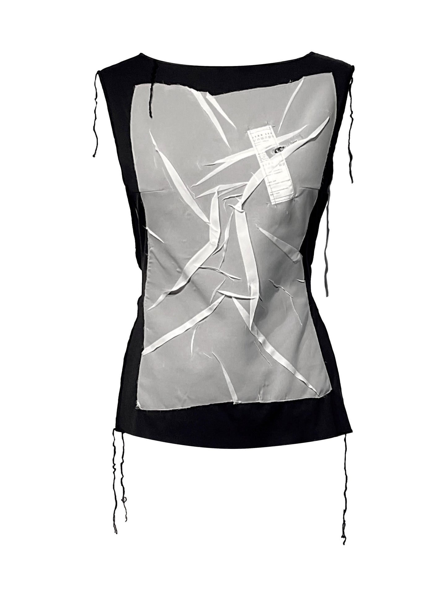 【JENN LEE】 Creased Tag Split Vest