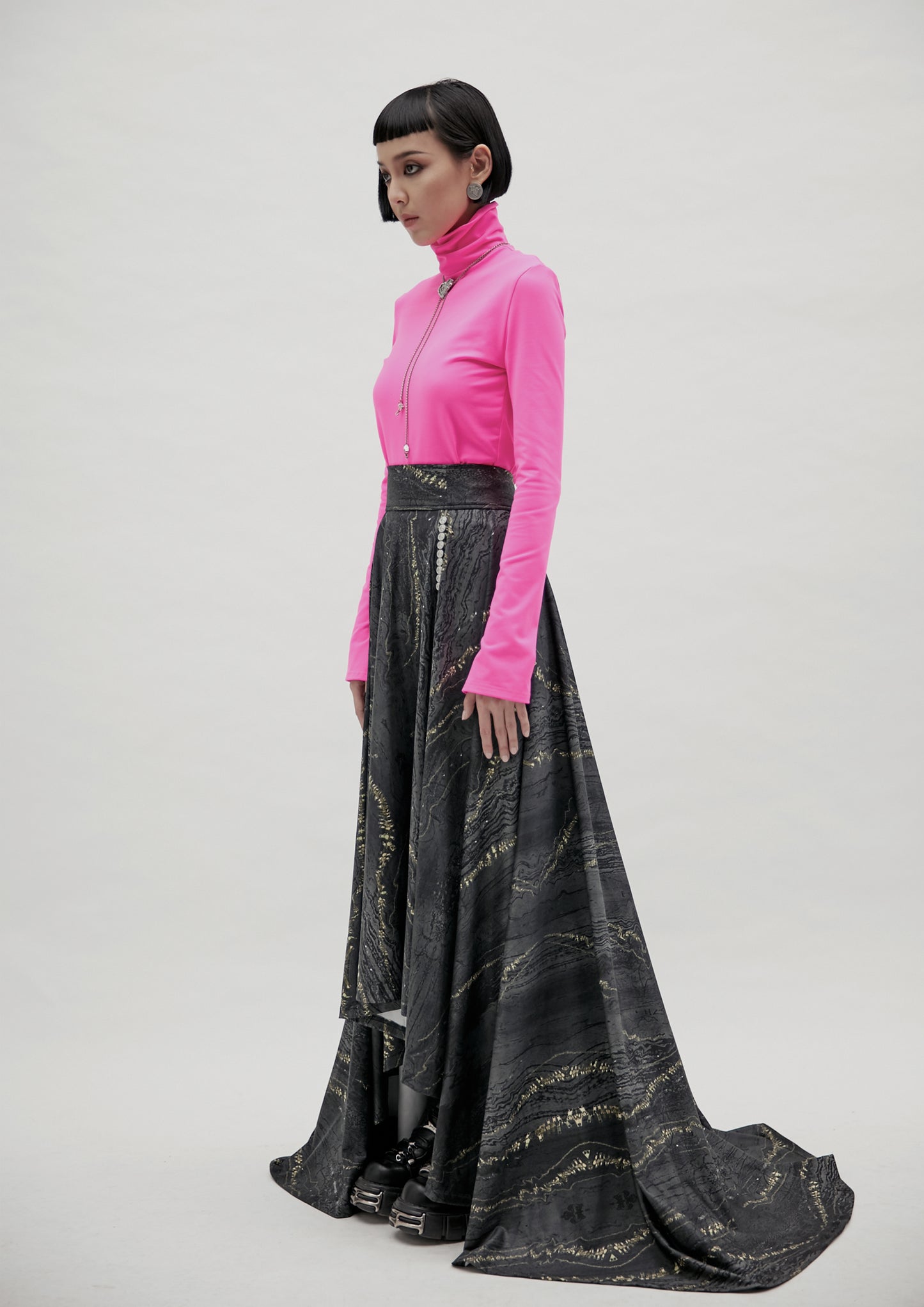 【JENN LEE】Barbie Pink Turtleneck Top