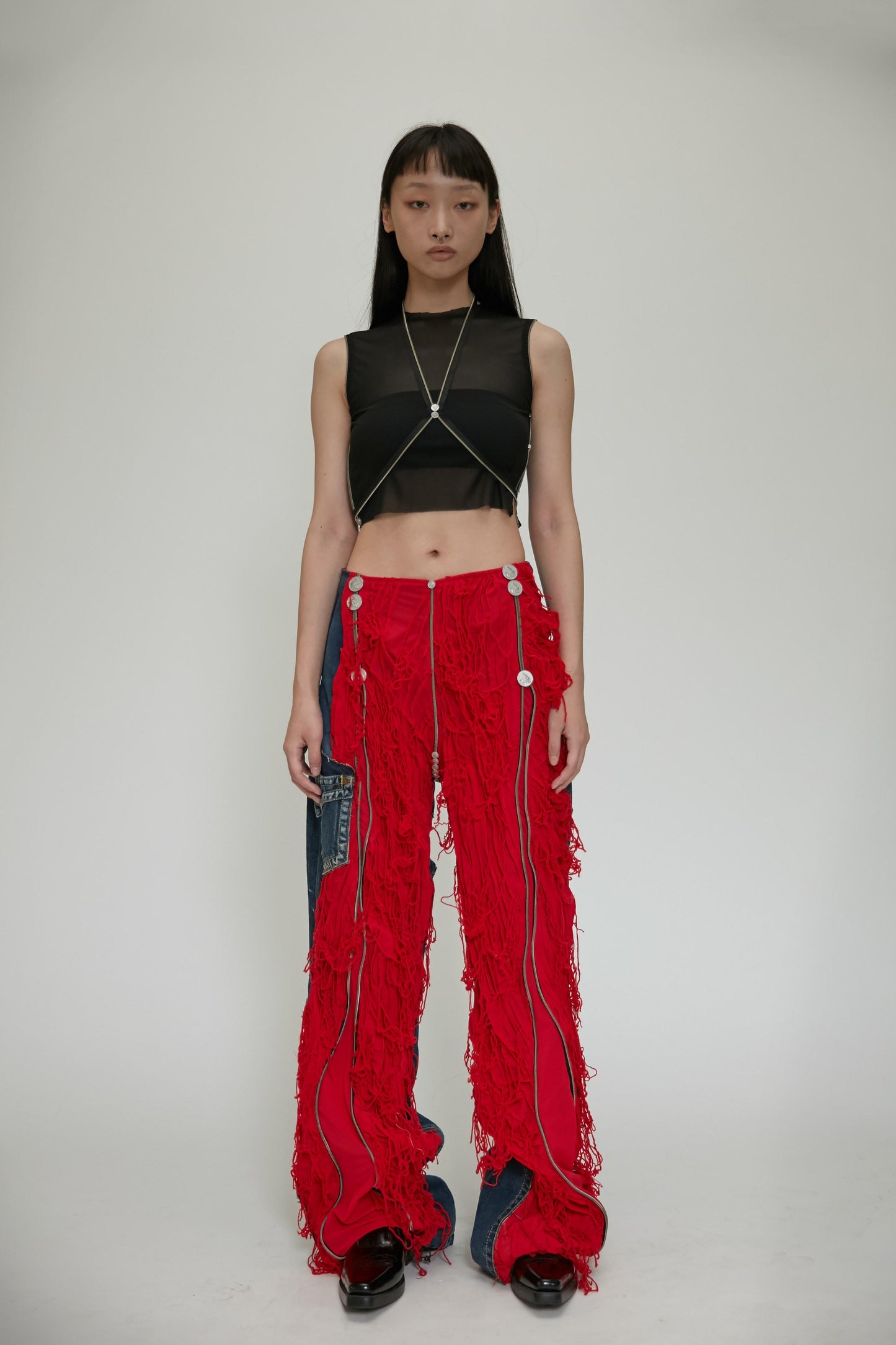 【JENN LEE】Hug Me Tight/ Mesh Vest with Zipper