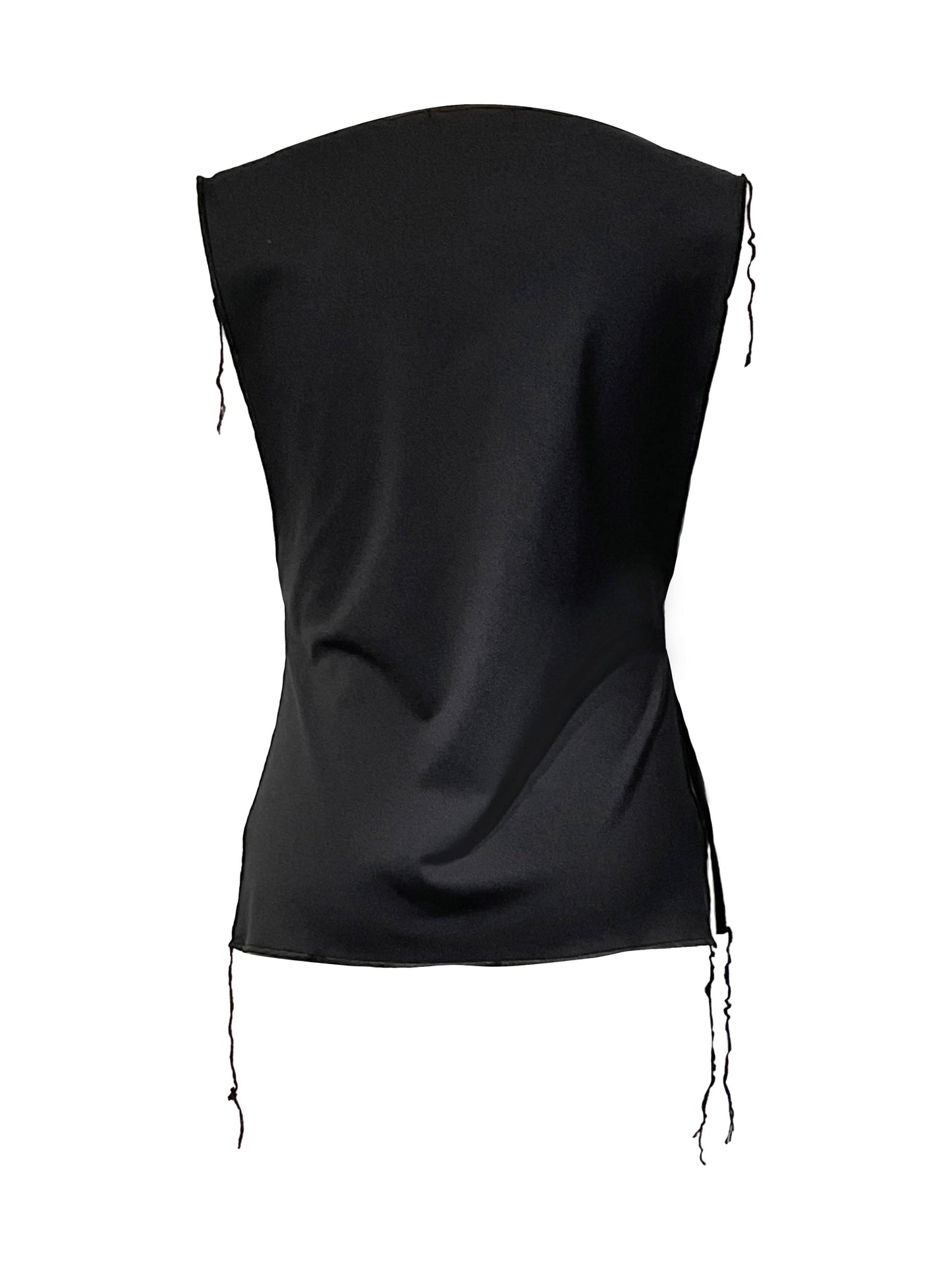 【JENN LEE】 Creased Tag Split Vest