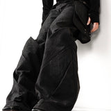 【HARDBOILED】"Charcoal" Waxed Denim Flare⁡