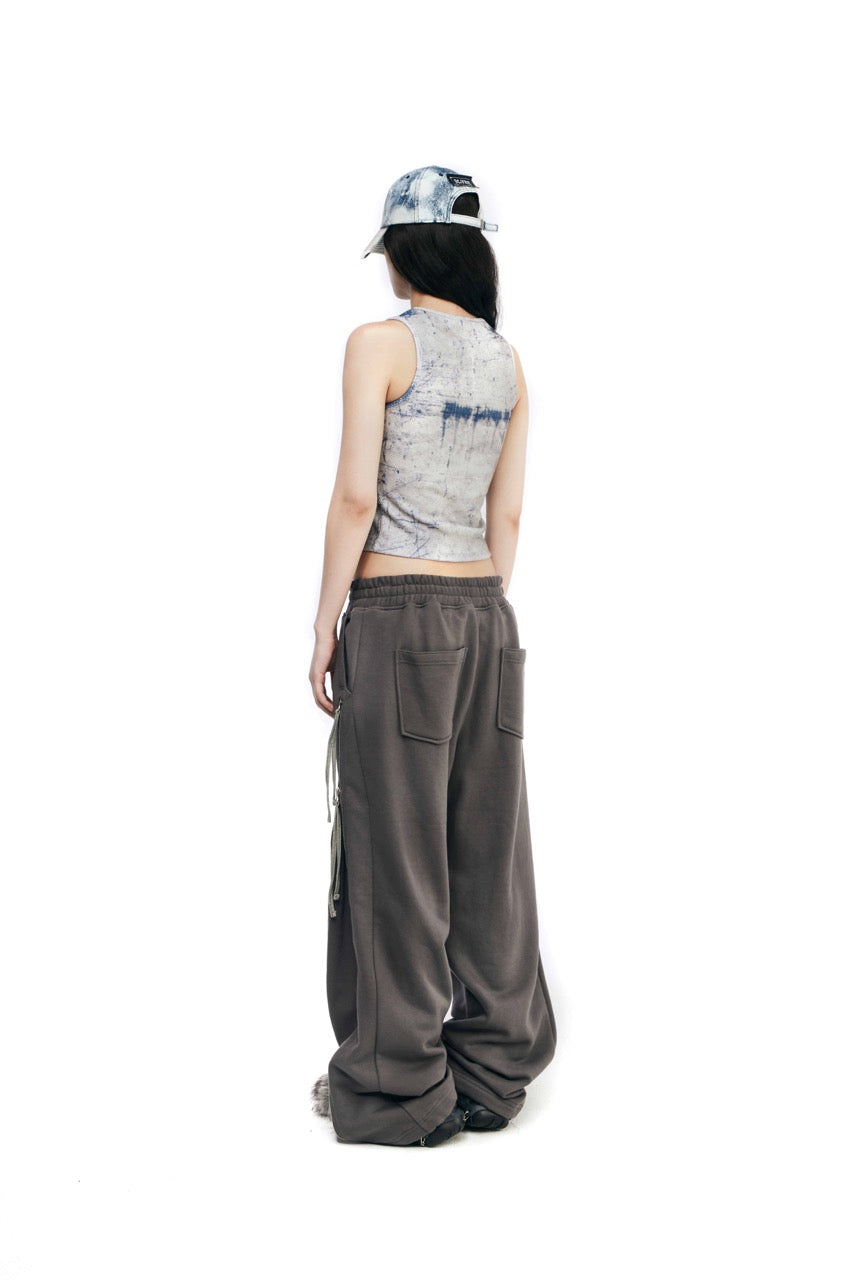 【BLR BLUER】 PRINTED BEIGE SLEEVELESS BEIGE