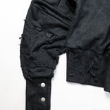【BOHEME RIOTS】"GEN-2 PATCHED THRASHED HOODIE