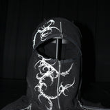 17.dhc 1 of 1 hand painted zipper balaclava