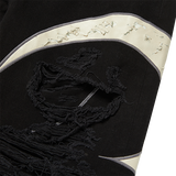 【THUG CLUB】TC Leather Washing Denim Pants (War Ver.) BLACK