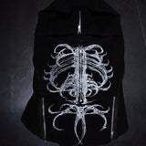 17.dhc 1 of 1 hand painted zipper balaclava