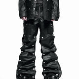 Multi Button Denim Pants