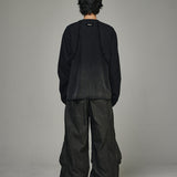 Destroyed Gradation Washed Long Sleeve