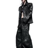 Black Waxed Denim Jacket