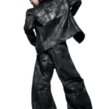 Black Waxed Denim Jacket