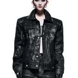 Black Waxed Denim Jacket