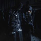 【ASPARAGUS】Pleats neck zip hoodie jacket