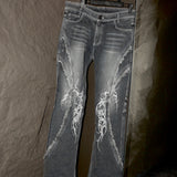 17.dhc 1 of 1 hand painted flared jeans