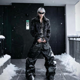Black Fur Crop Jacket