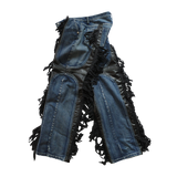Mohican Leather Denim Pants