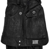 【HARDBOILED】"Charcoal" Waxed Denim Flare⁡