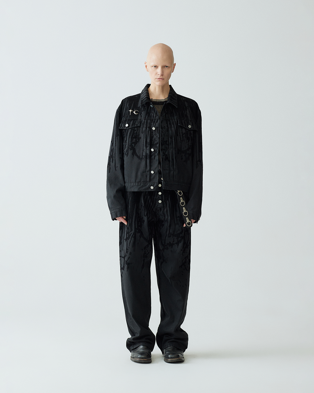 【THUG CLUB】Blood Lazered Denim Pants