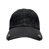 DISTRESSED COATED CAP (BLACK COATING)