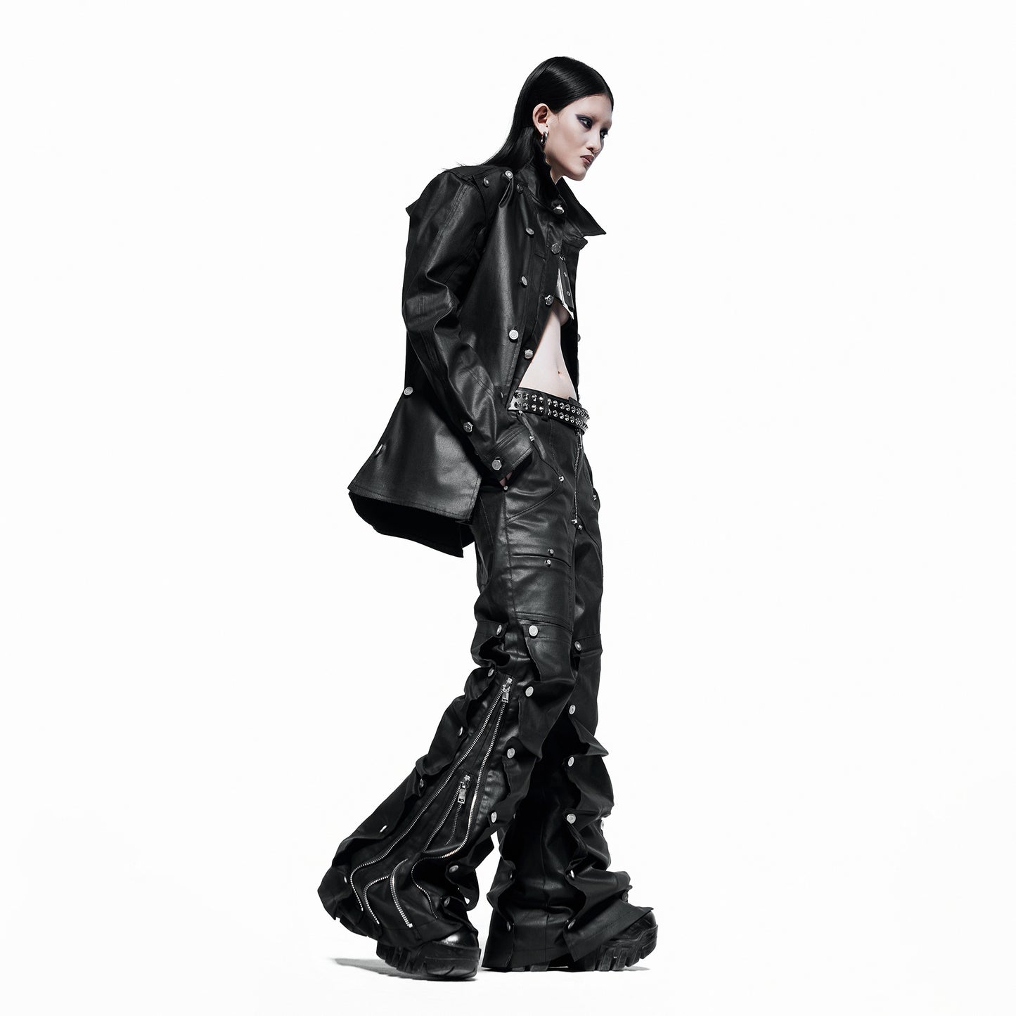 【RICH】Multi Button Denim Pants