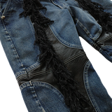 Mohican Leather Denim Pants