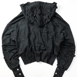 【BOHEME RIOTS】"GEN-2 PATCHED THRASHED HOODIE