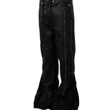 ZIP WIDE BAGGY PANTS (COATING)