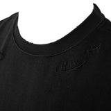 BOXY FIT LAYERED DAMAGE TEE (Black)