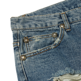 【THUG CLUB】TC Leather Washing Denim Pants (War Ver.) BLUE
