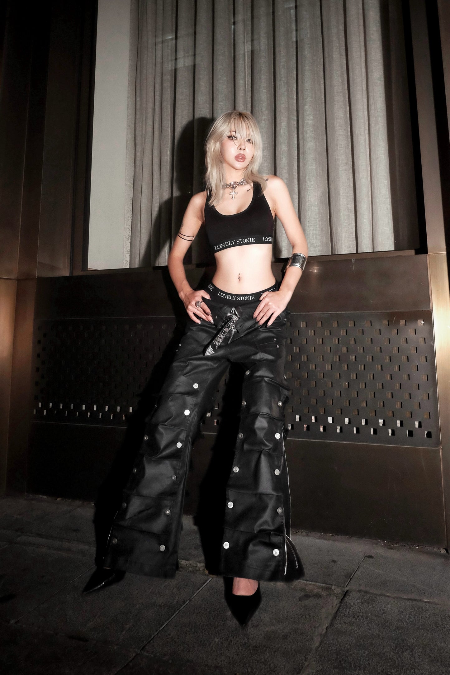 【RICH】Multi Button Denim Pants