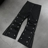 Multi Button Denim Pants