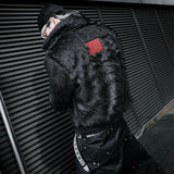 Black Fur Crop Jacket
