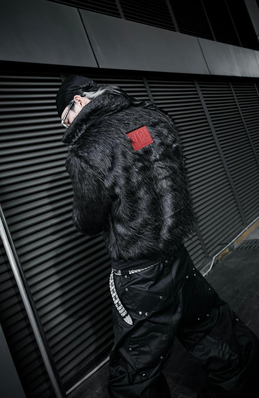 【RICH】Blvck Fur Crop Jacket
