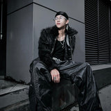 Black Fur Crop Jacket
