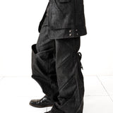 【HARDBOILED】"Charcoal" Waxed Denim Flare⁡